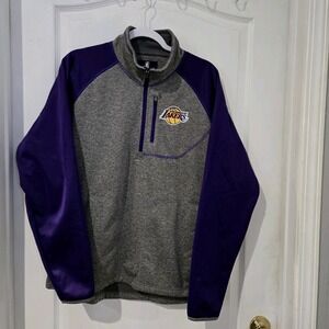 Kids XL  LA Lakers G III Sports By Carl Banks 1/4 Zip Pullover Sweatshirt Jacket